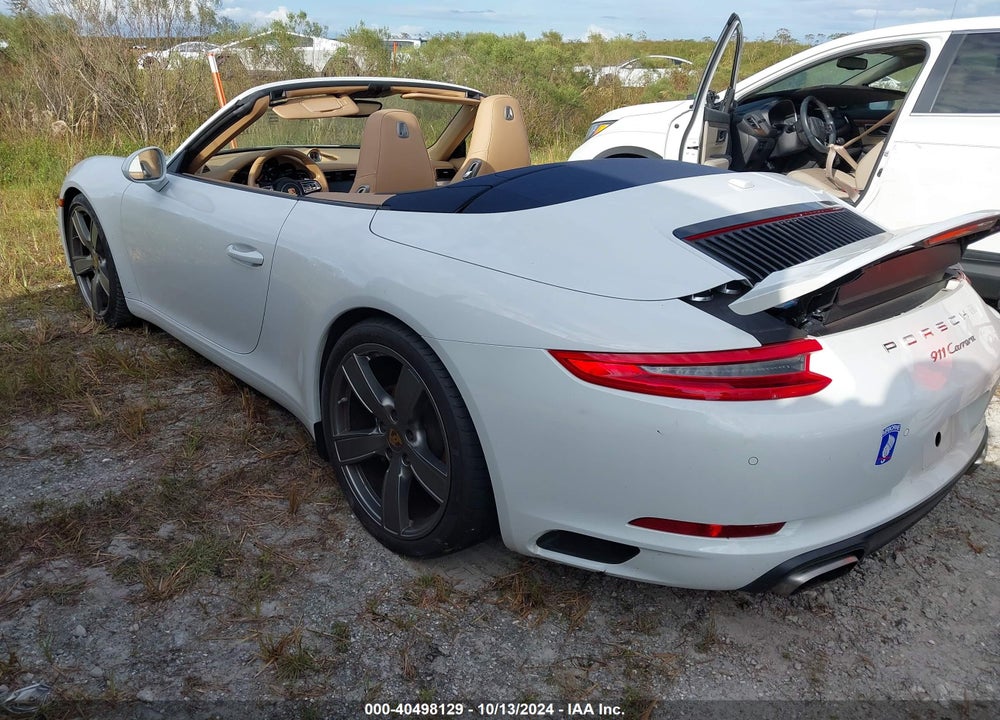 2017 PORSCHE 911 CARRERA VIN: WP0CA2A93HS141681