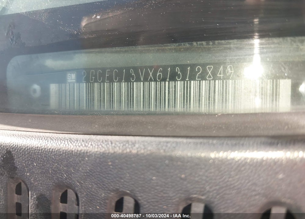 2006 CHEVROLET SILVERADO 1500 LS VIN: 2GCEC13VX61312849