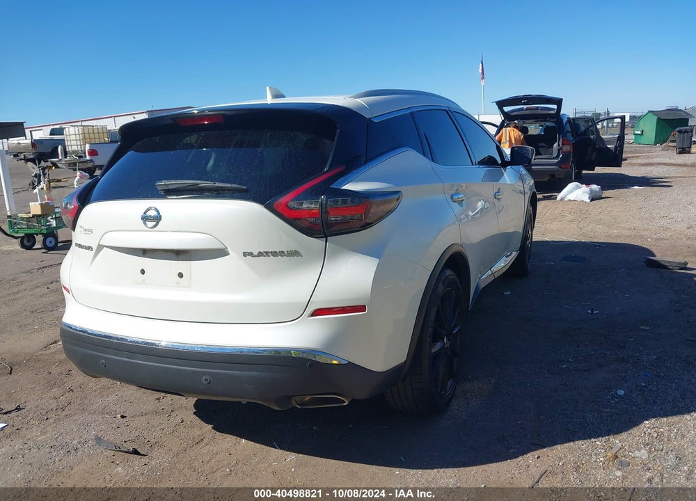 2021 NISSAN MURANO PLATINUM FWD VIN: 5N1AZ2DJ8MC127622