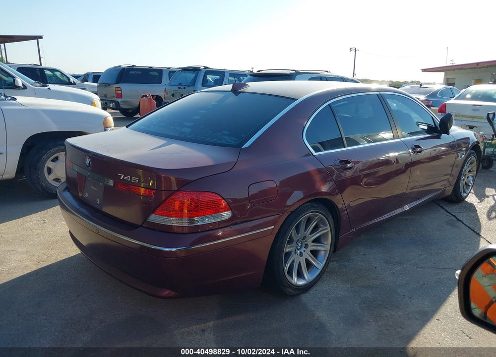 2004 BMW 745LI VIN: WBAGN63444DS50144