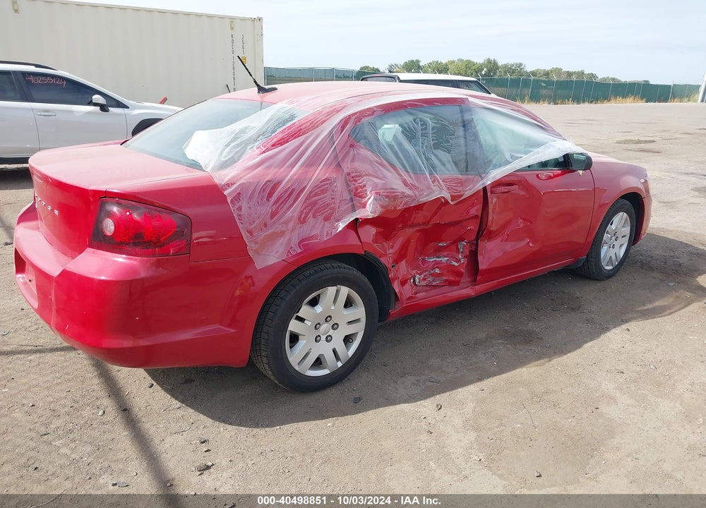 2014 DODGE AVENGER SE VIN: 1C3CDZAB4EN147748