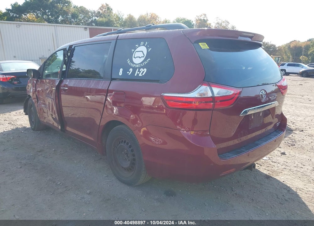 2017 TOYOTA SIENNA LIMITED PREMIUM 7 PASSENGER VIN: 5TDDZ3DC8HS161797