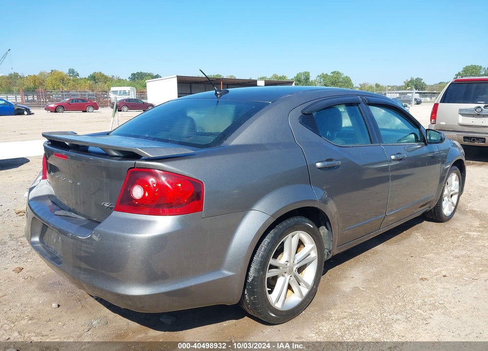 2013 DODGE AVENGER R/T VIN: 1C3CDZBG0DN562848