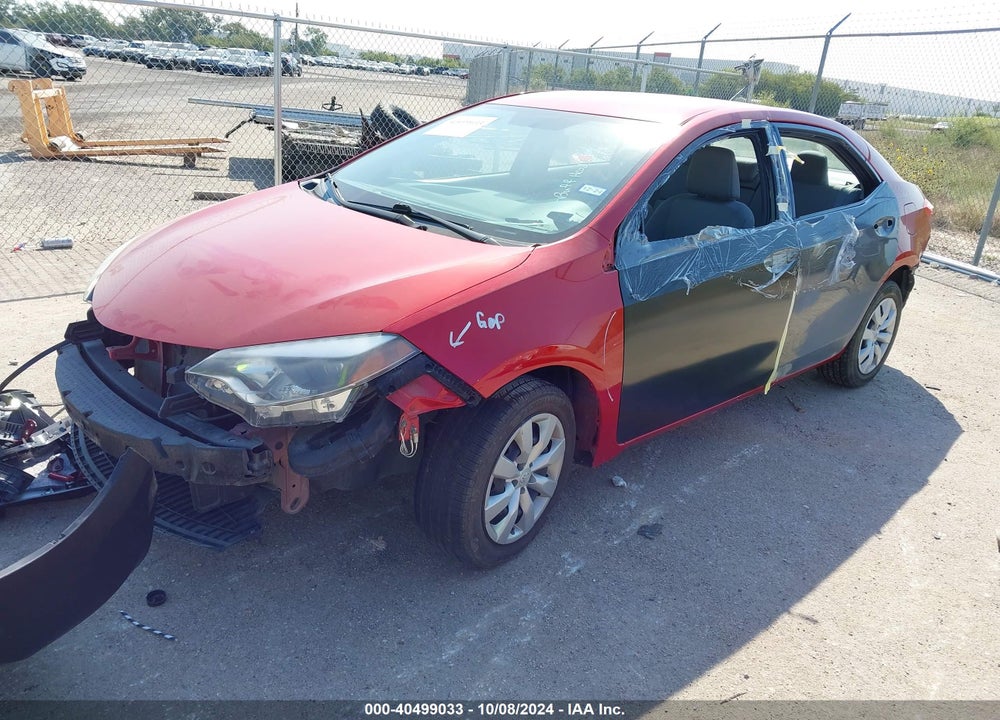 2016 TOYOTA COROLLA LE VIN: 5YFBURHE3GP525474