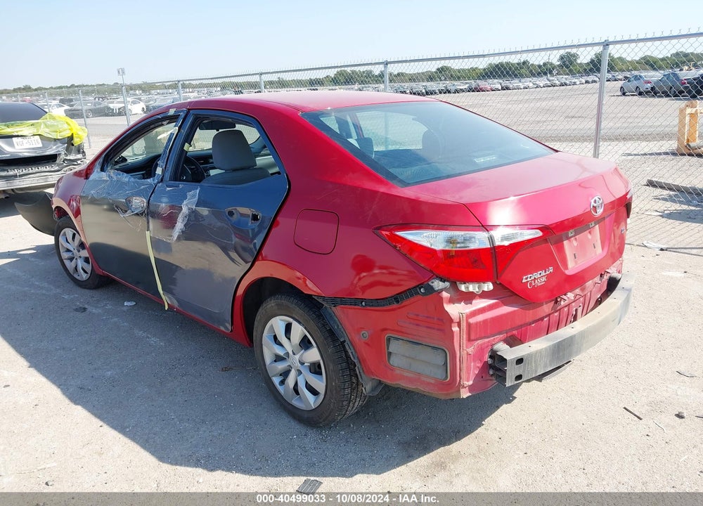 2016 TOYOTA COROLLA LE VIN: 5YFBURHE3GP525474