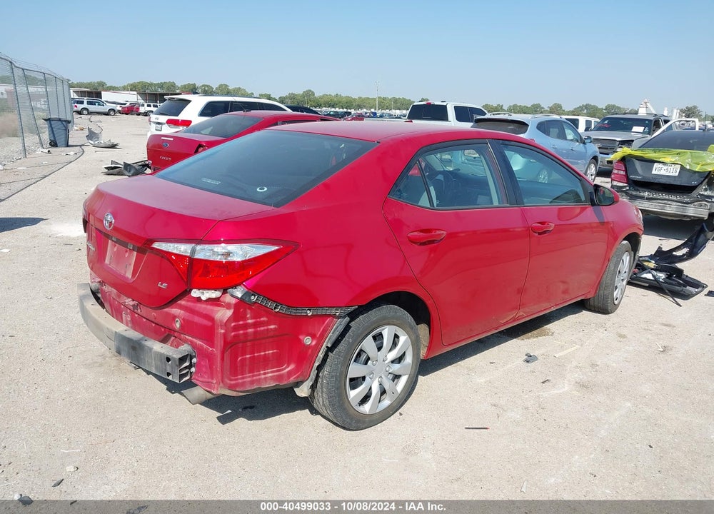 2016 TOYOTA COROLLA LE VIN: 5YFBURHE3GP525474