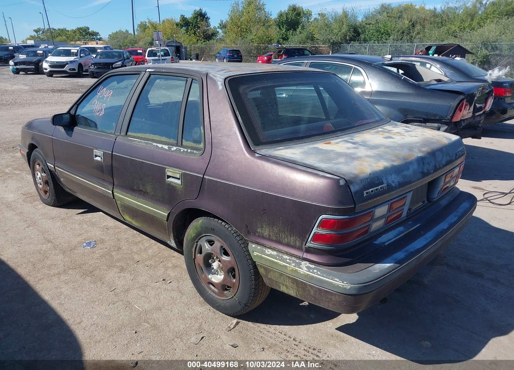 1989 DODGE SHADOW VIN: 1B3BP48K3KN688357