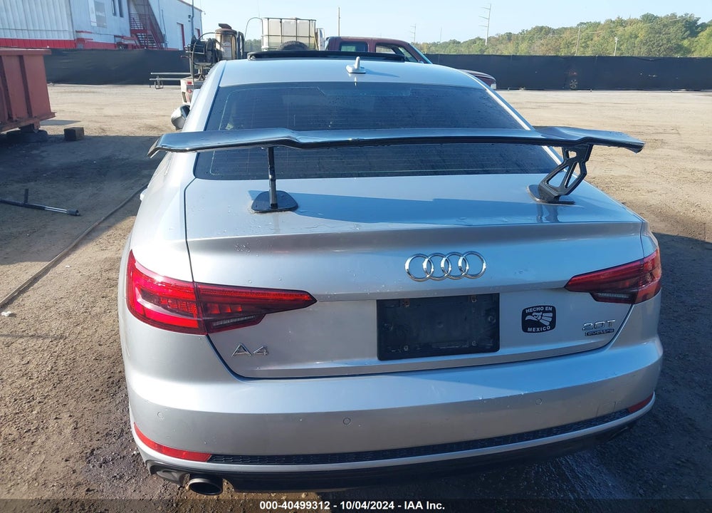 2017 AUDI A4 VIN: WAUENAF42HN010709