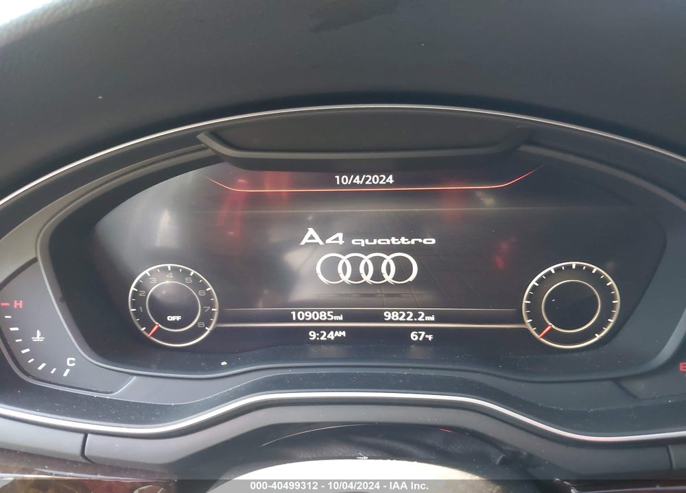 2017 AUDI A4 VIN: WAUENAF42HN010709