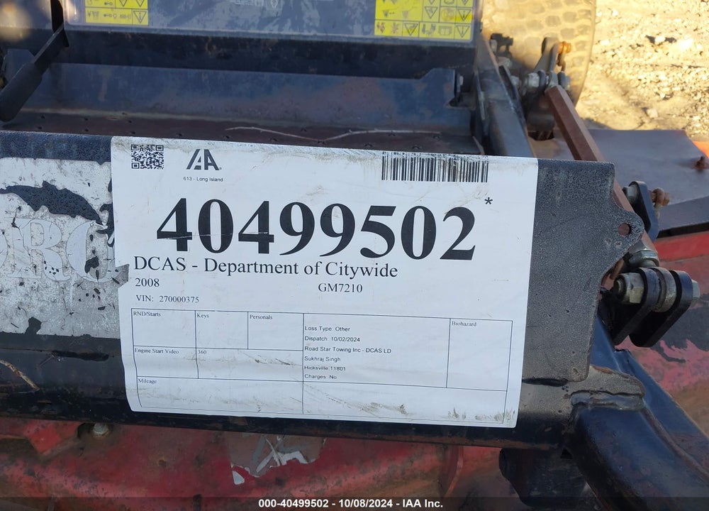 2008 UNKNOWN GM7210 VIN: 270000375