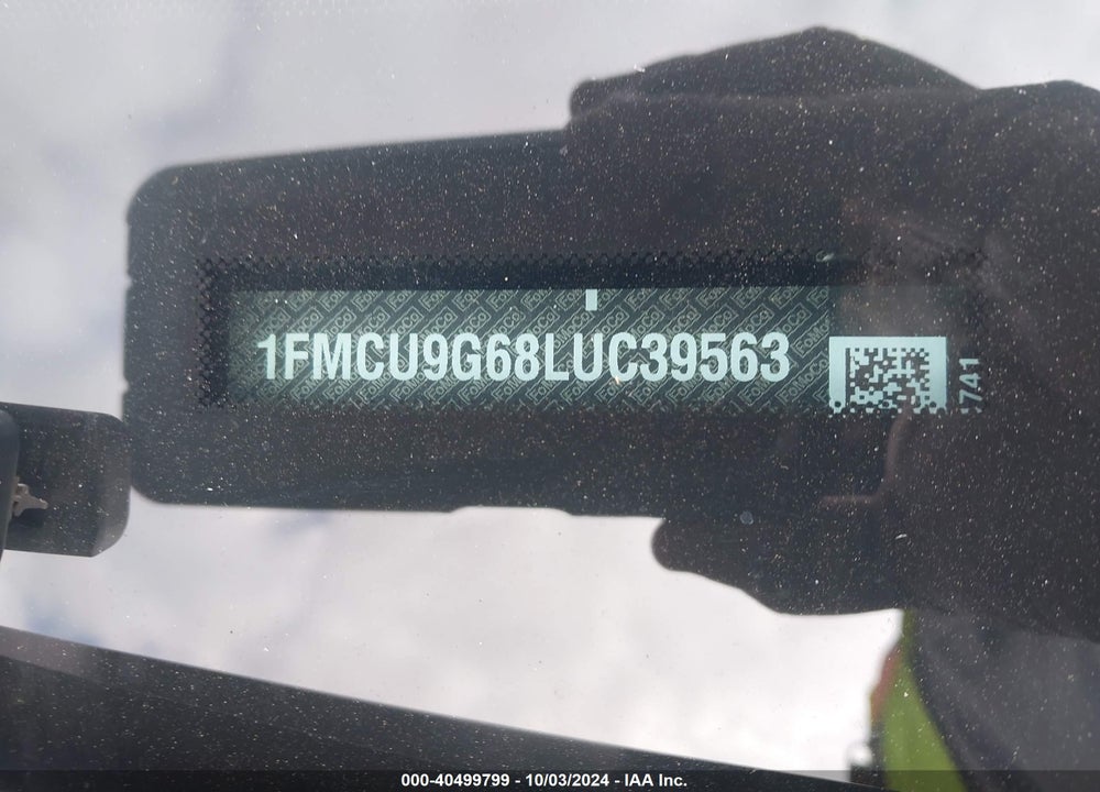 2020 FORD ESCAPE SE VIN: 1FMCU9G68LUC39563