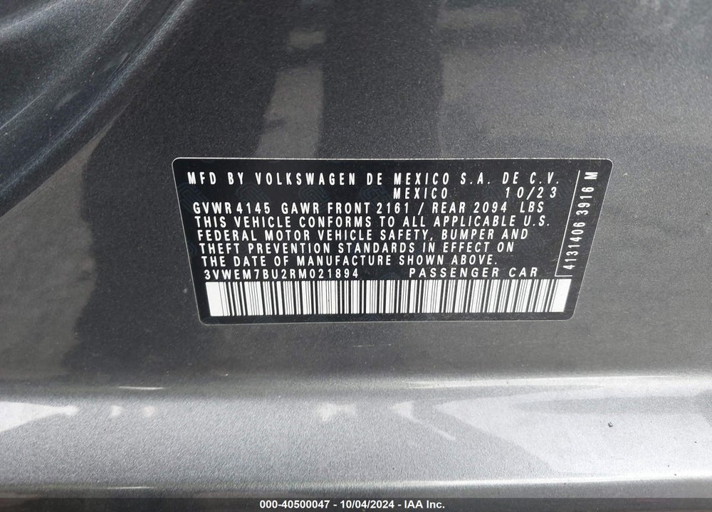 2024 VOLKSWAGEN JETTA 1.5T SE VIN: 3VWEM7BU2RM021894
