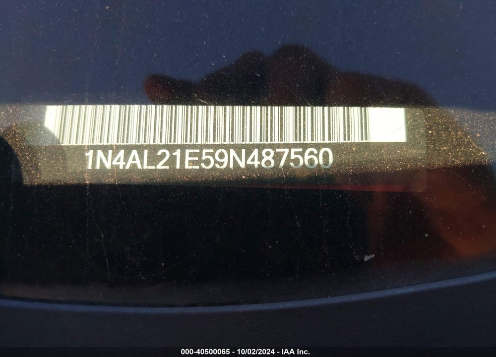 2009 NISSAN ALTIMA 2.5 S VIN: 1N4AL21E59N487560