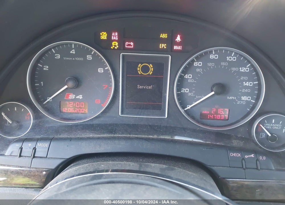 2005 AUDI S4 4.2 VIN: WAUGL68E55A489163