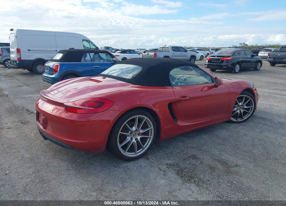 2014 PORSCHE BOXSTER S VIN: WP0CB2A81EK140643