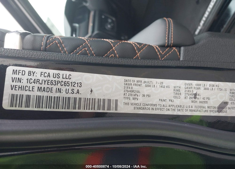 2023 JEEP GRAND CHEROKEE 4XE SUMMIT VIN: 1C4RJYE63PC651213