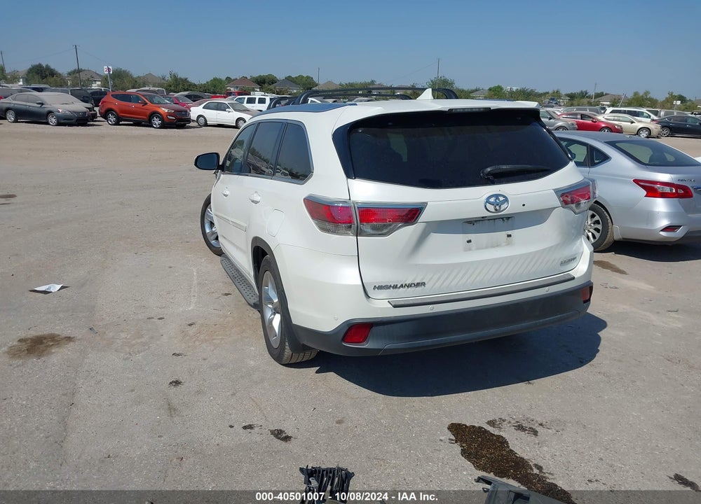 2016 TOYOTA HIGHLANDER LIMITED V6 VIN: 5TDYKRFH2GS183956