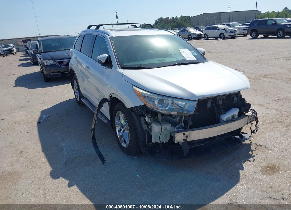 2016 TOYOTA HIGHLANDER LIMITED V6 VIN: 5TDYKRFH2GS183956