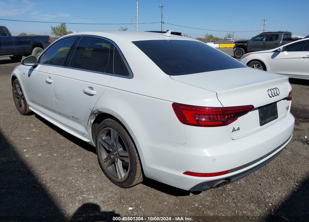 2017 AUDI A4 2.0T ULTRA PREMIUM VIN: WAULMAF47HN045059