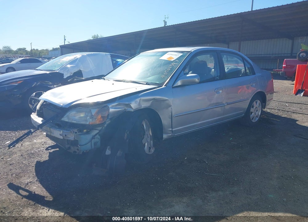 2001 HONDA CIVIC EX VIN: 1HGES26781L004749