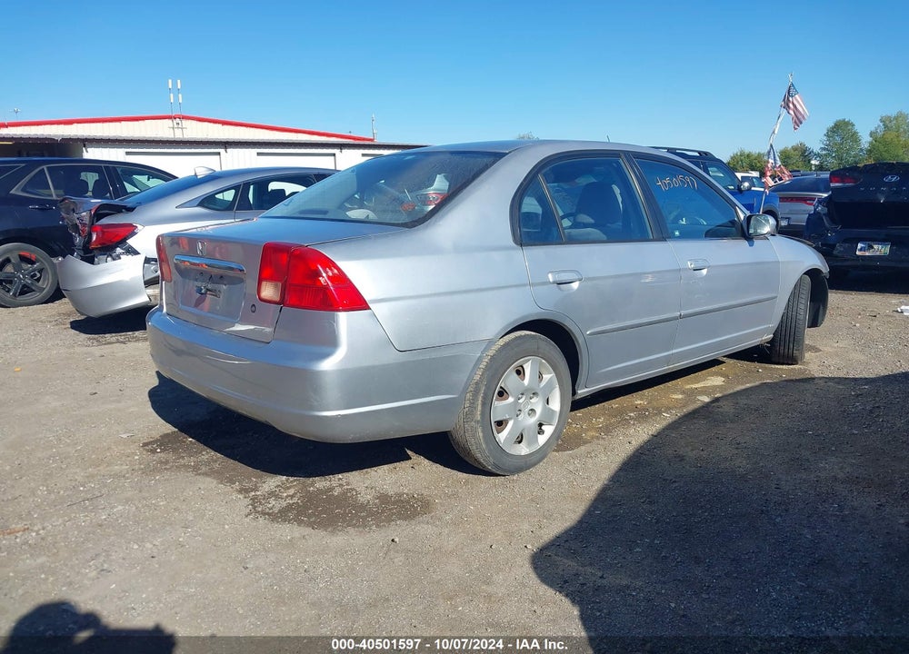 2001 HONDA CIVIC EX VIN: 1HGES26781L004749