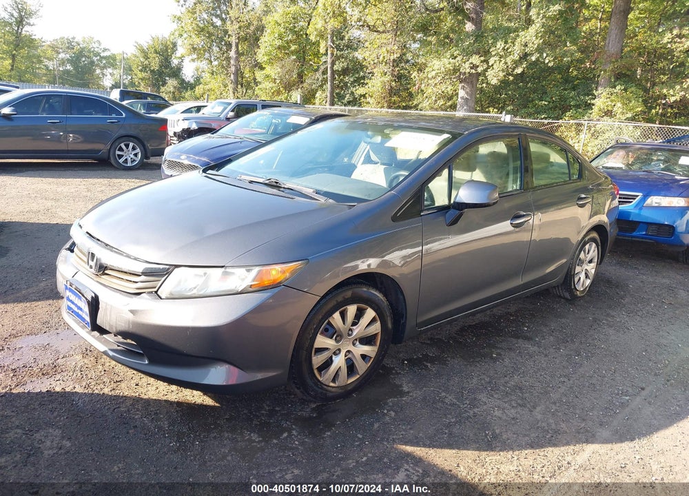 2012 HONDA CIVIC LX VIN: 19XFB2F54CE373069