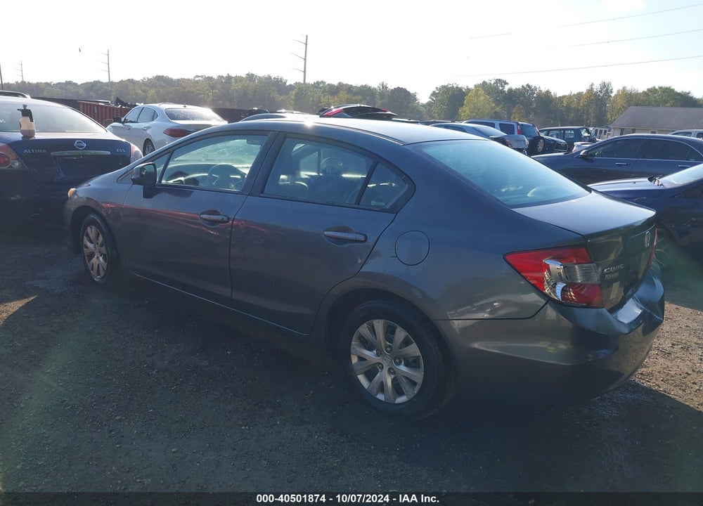 2012 HONDA CIVIC LX VIN: 19XFB2F54CE373069