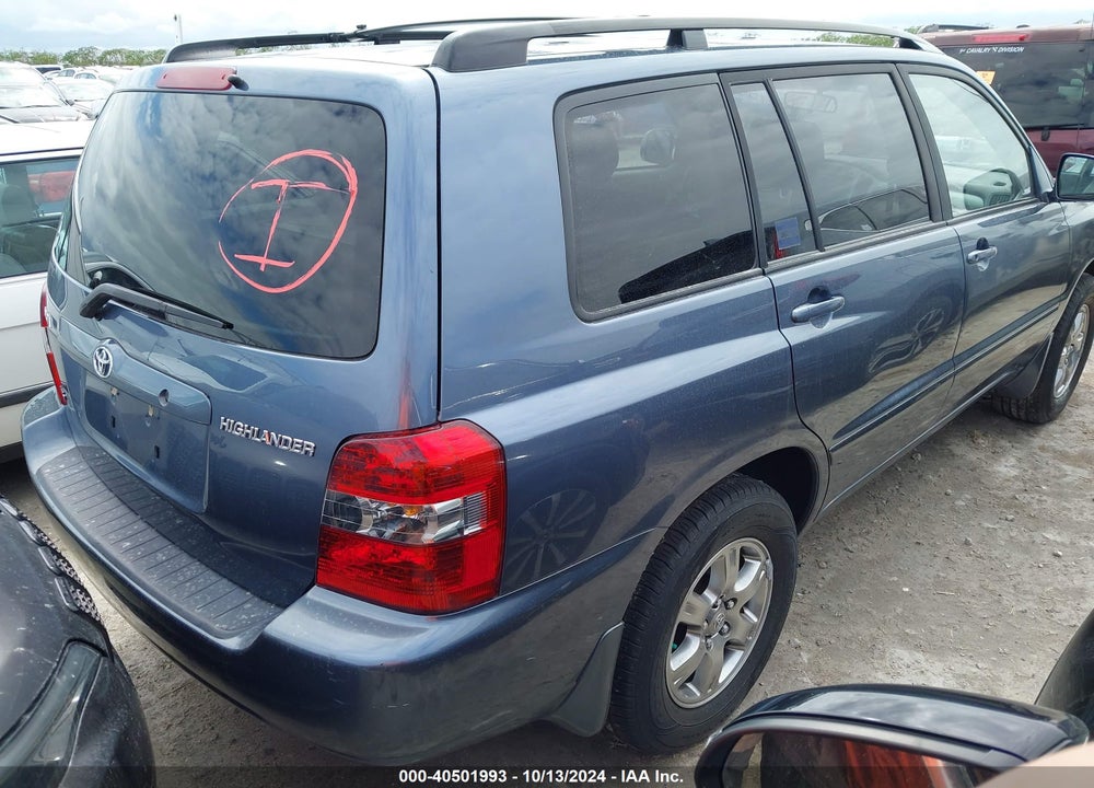2005 TOYOTA HIGHLANDER V6 VIN: JTEGP21A050068251
