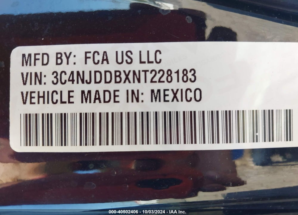 2022 JEEP COMPASS TRAILHAWK 4X4 VIN: 3C4NJDDBXNT228183