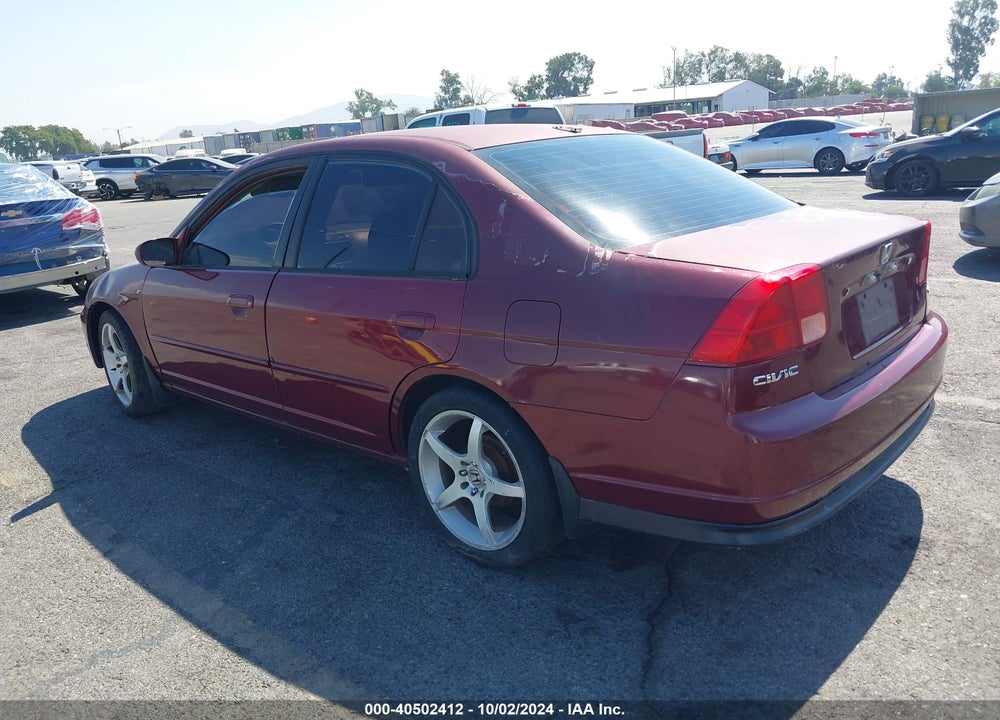 2002 HONDA CIVIC EX VIN: 2HGES26752H521800