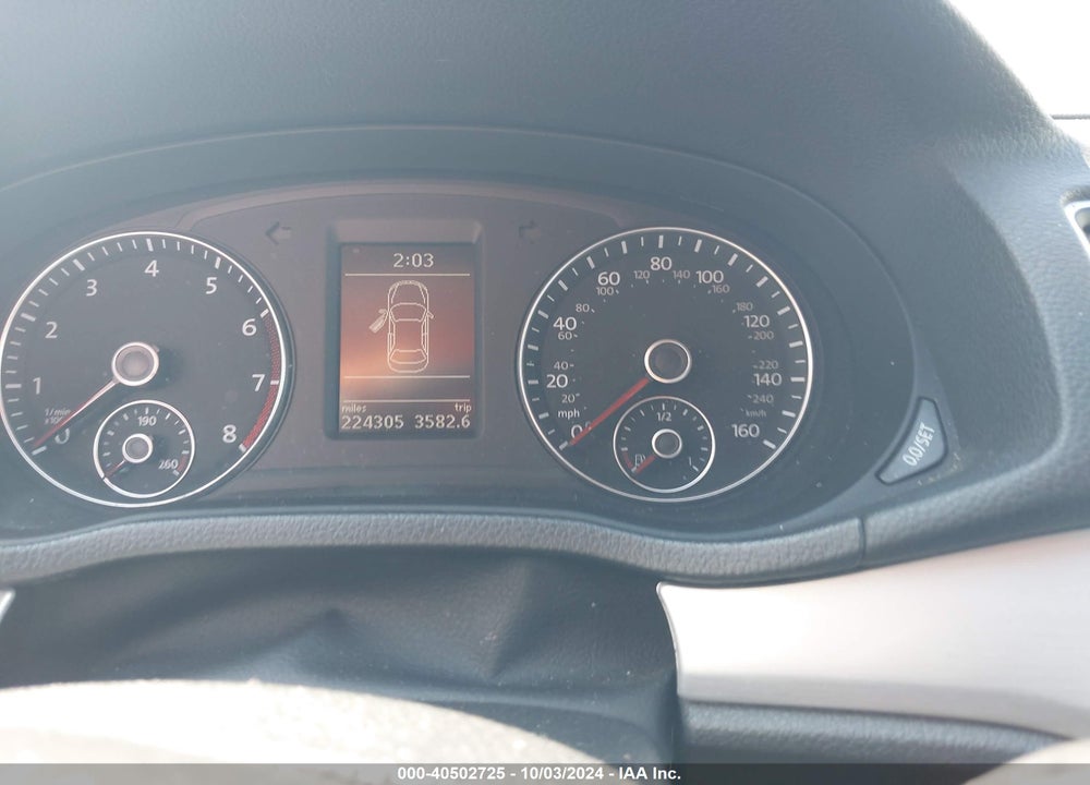 2012 VOLKSWAGEN PASSAT 2.5L SE VIN: 1VWBP7A3XCC052290
