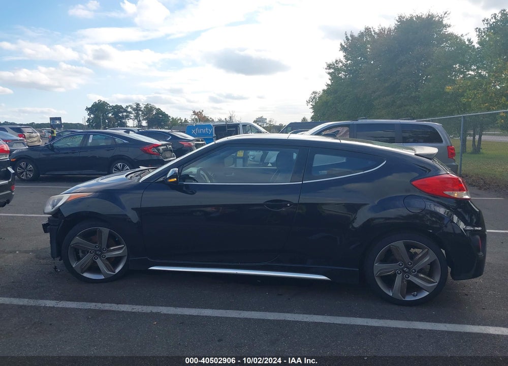 2013 HYUNDAI VELOSTER TURBO W/BLACK VIN: KMHTC6AE0DU128749