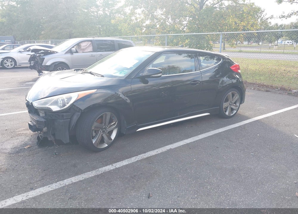 2013 HYUNDAI VELOSTER TURBO W/BLACK VIN: KMHTC6AE0DU128749