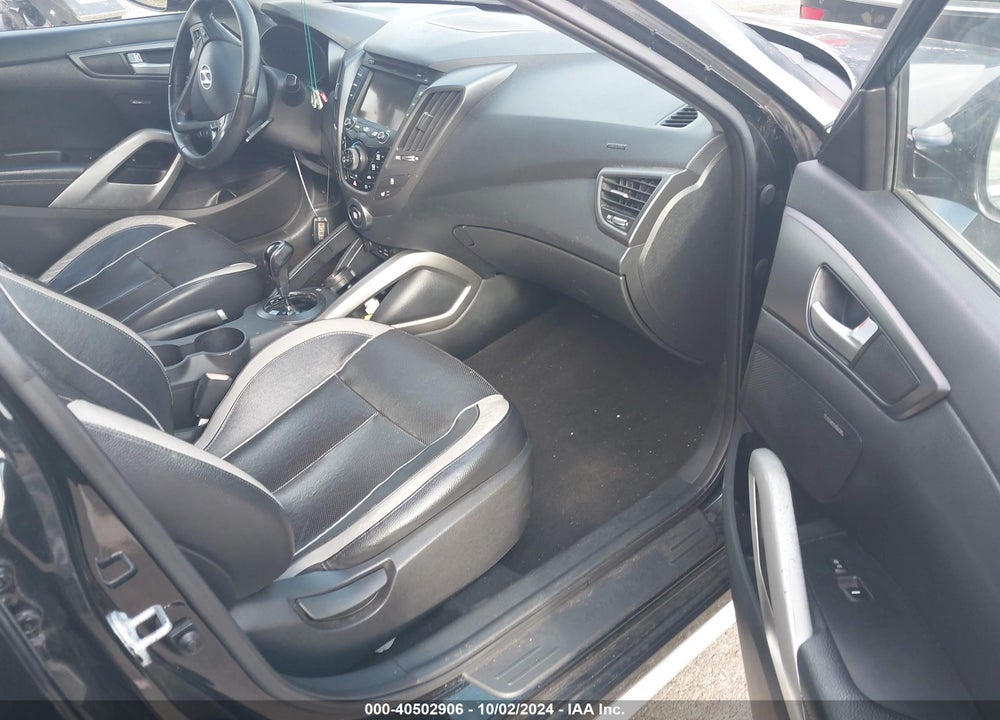 2013 HYUNDAI VELOSTER TURBO W/BLACK VIN: KMHTC6AE0DU128749