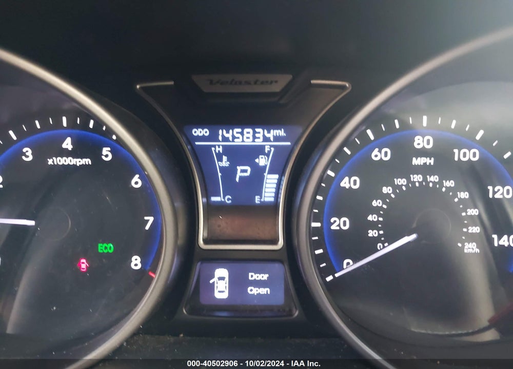 2013 HYUNDAI VELOSTER TURBO W/BLACK VIN: KMHTC6AE0DU128749