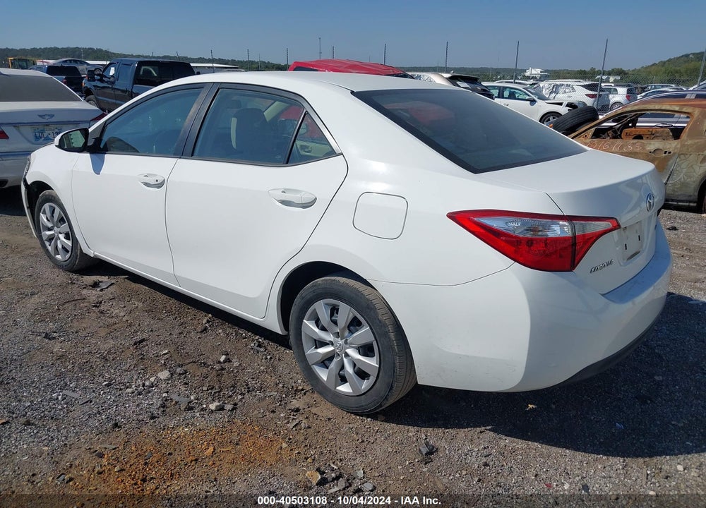 2015 TOYOTA COROLLA LE VIN: 5YFBURHE3FP246153