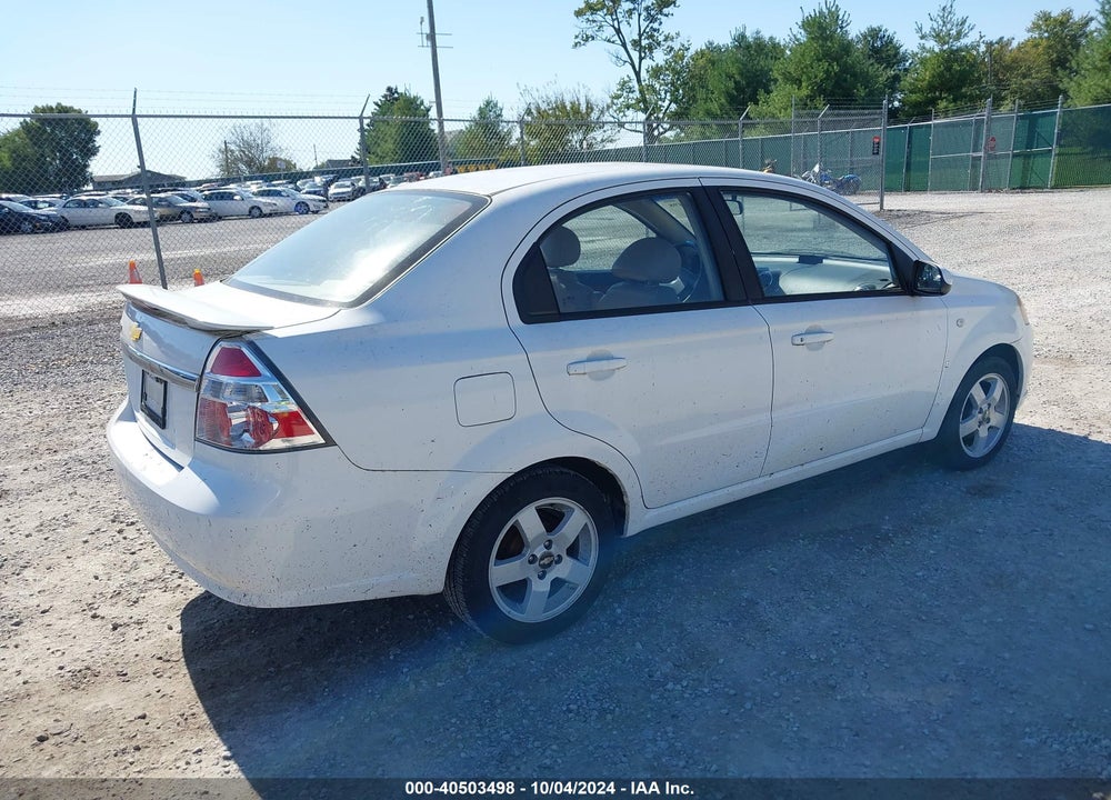 2007 CHEVROLET AVEO LT VIN: KL1TG56607B156983