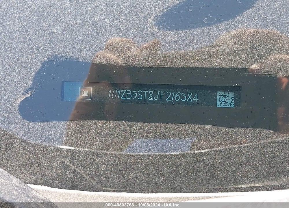 2018 CHEVROLET MALIBU 1LS VIN: 1G1ZB5ST8JF216384