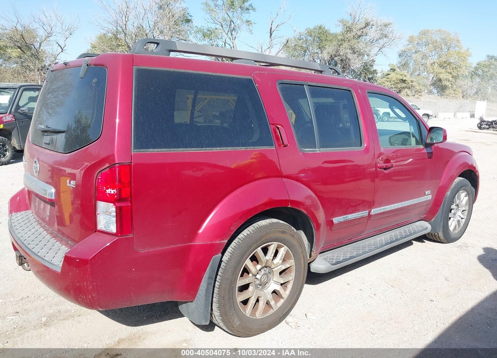2008 NISSAN PATHFINDER LE V8 VIN: 5N1BR18B88C616965