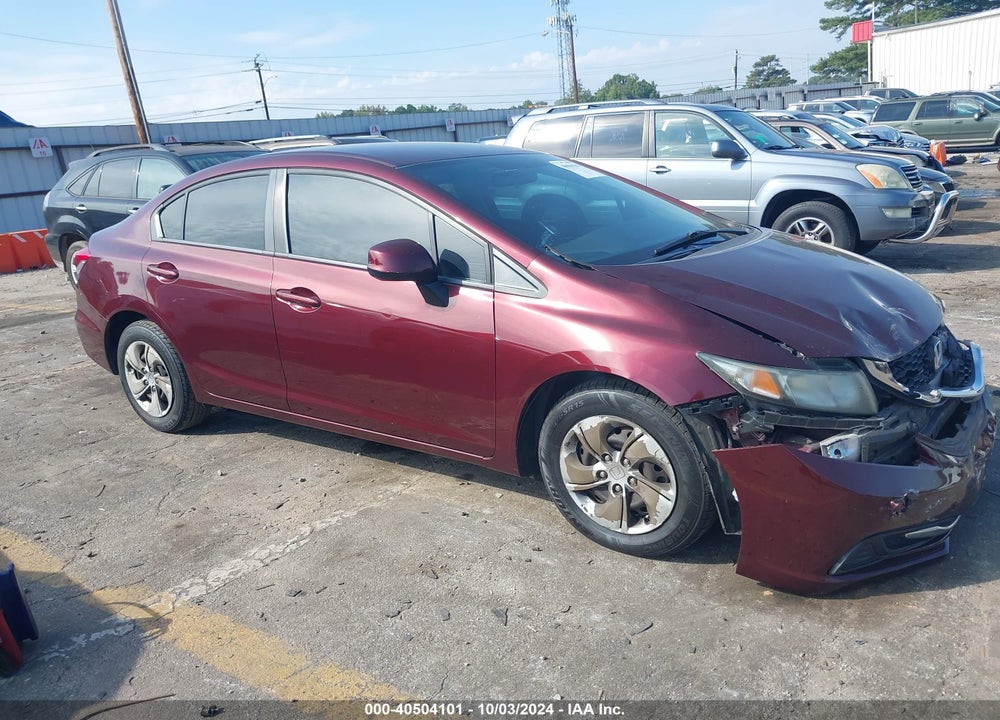 2013 HONDA CIVIC LX VIN: 19XFB2F58DE039712