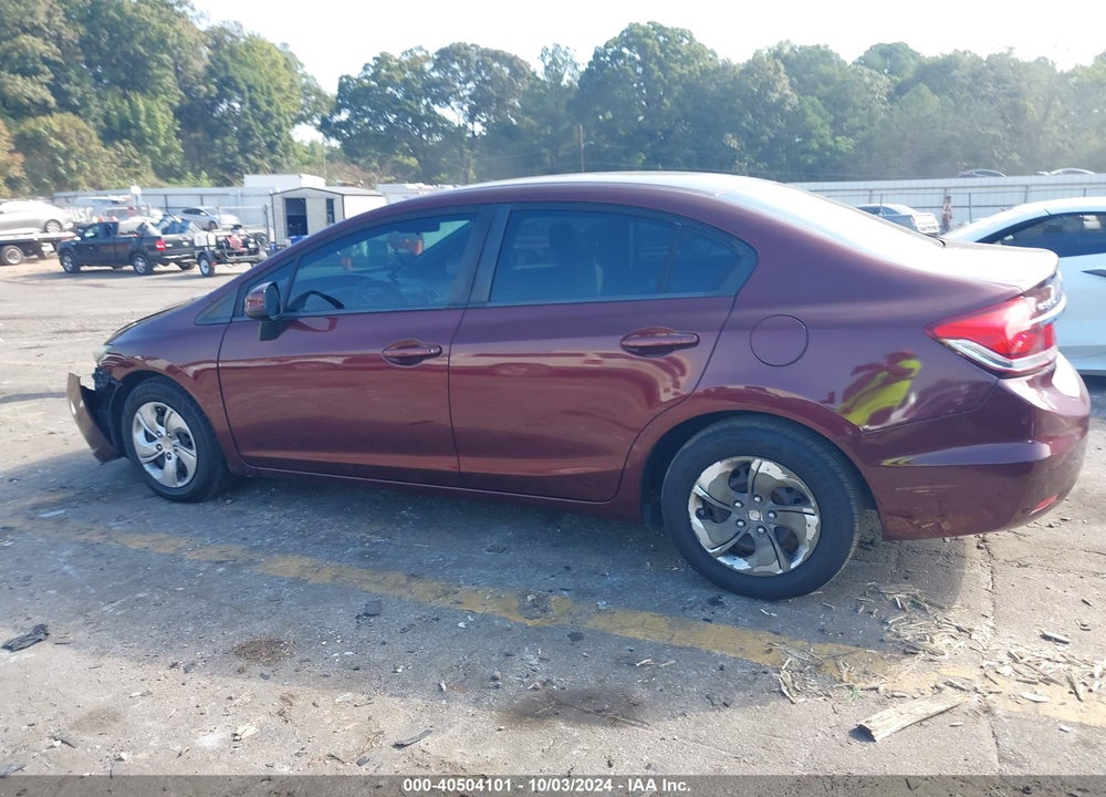 2013 HONDA CIVIC LX VIN: 19XFB2F58DE039712
