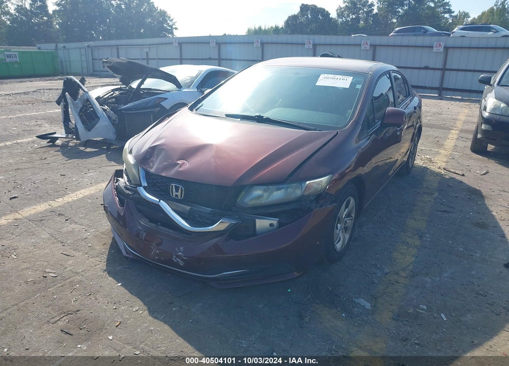 2013 HONDA CIVIC LX VIN: 19XFB2F58DE039712