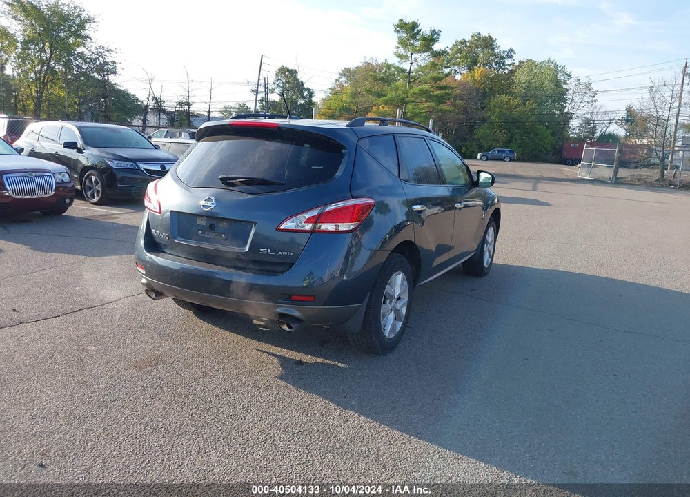 2012 NISSAN MURANO SL VIN: JN8AZ1MW1CW220686