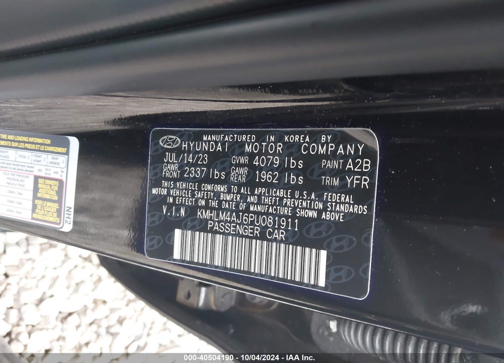 2023 HYUNDAI ELANTRA HYBRID BLUE VIN: KMHLM4AJ6PU081911