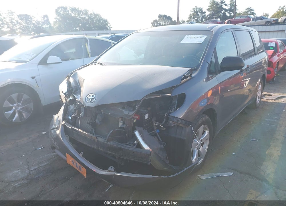 2012 TOYOTA SIENNA BASE V6 7 PASSENGER VIN: 5TDZK3DC6CS184529