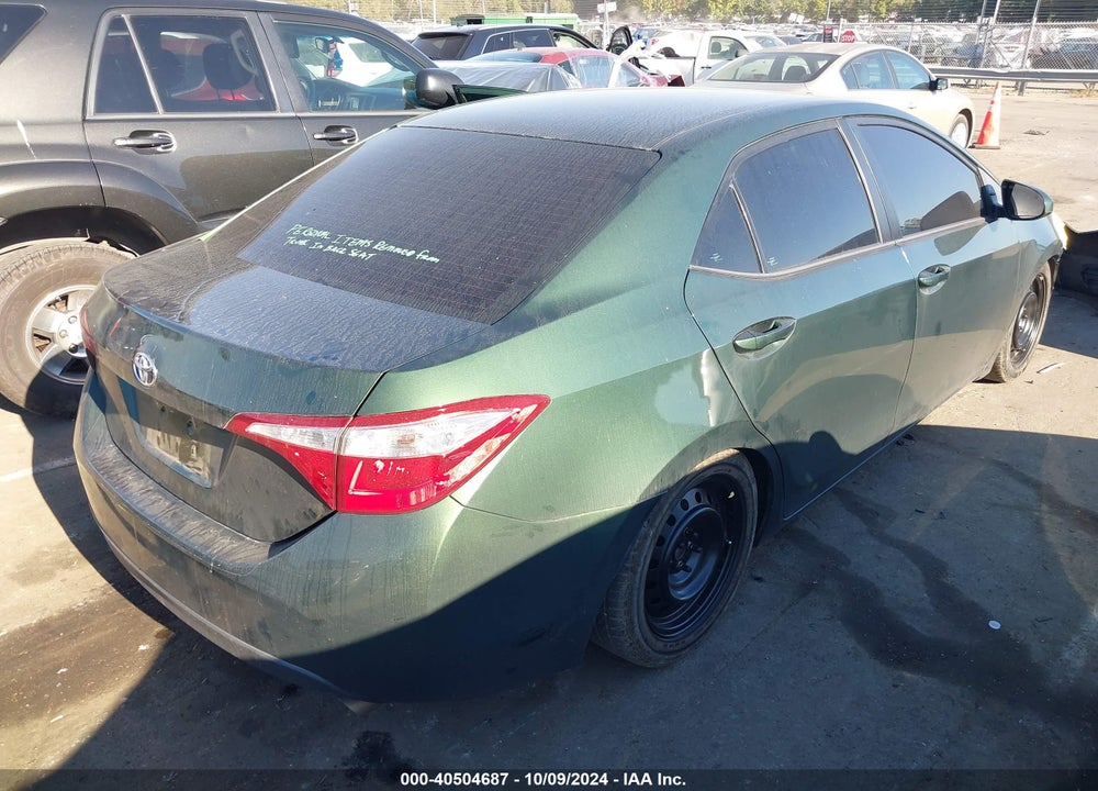2015 TOYOTA COROLLA LE VIN: 2T1BURHE4FC387460