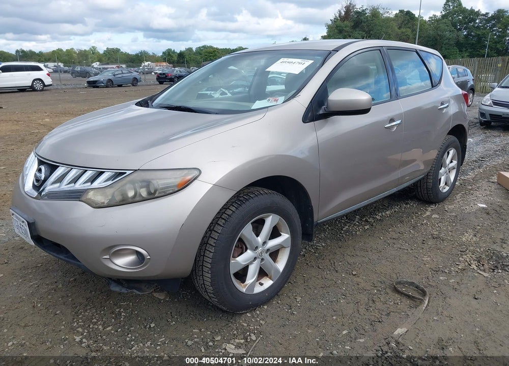 2009 NISSAN MURANO S VIN: JN8AZ18W39W124870