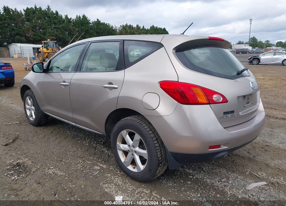 2009 NISSAN MURANO S VIN: JN8AZ18W39W124870