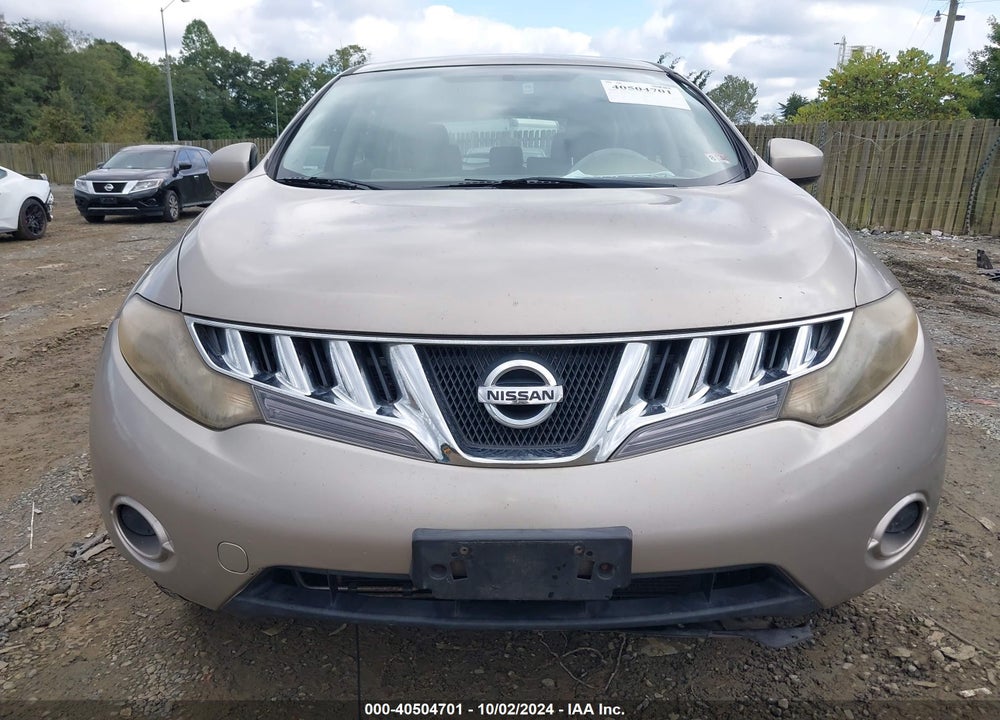 2009 NISSAN MURANO S VIN: JN8AZ18W39W124870