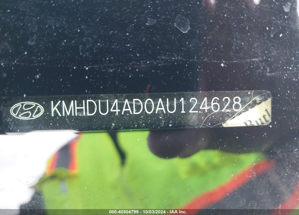 2010 HYUNDAI ELANTRA GLS VIN: KMHDU4AD0AU124628